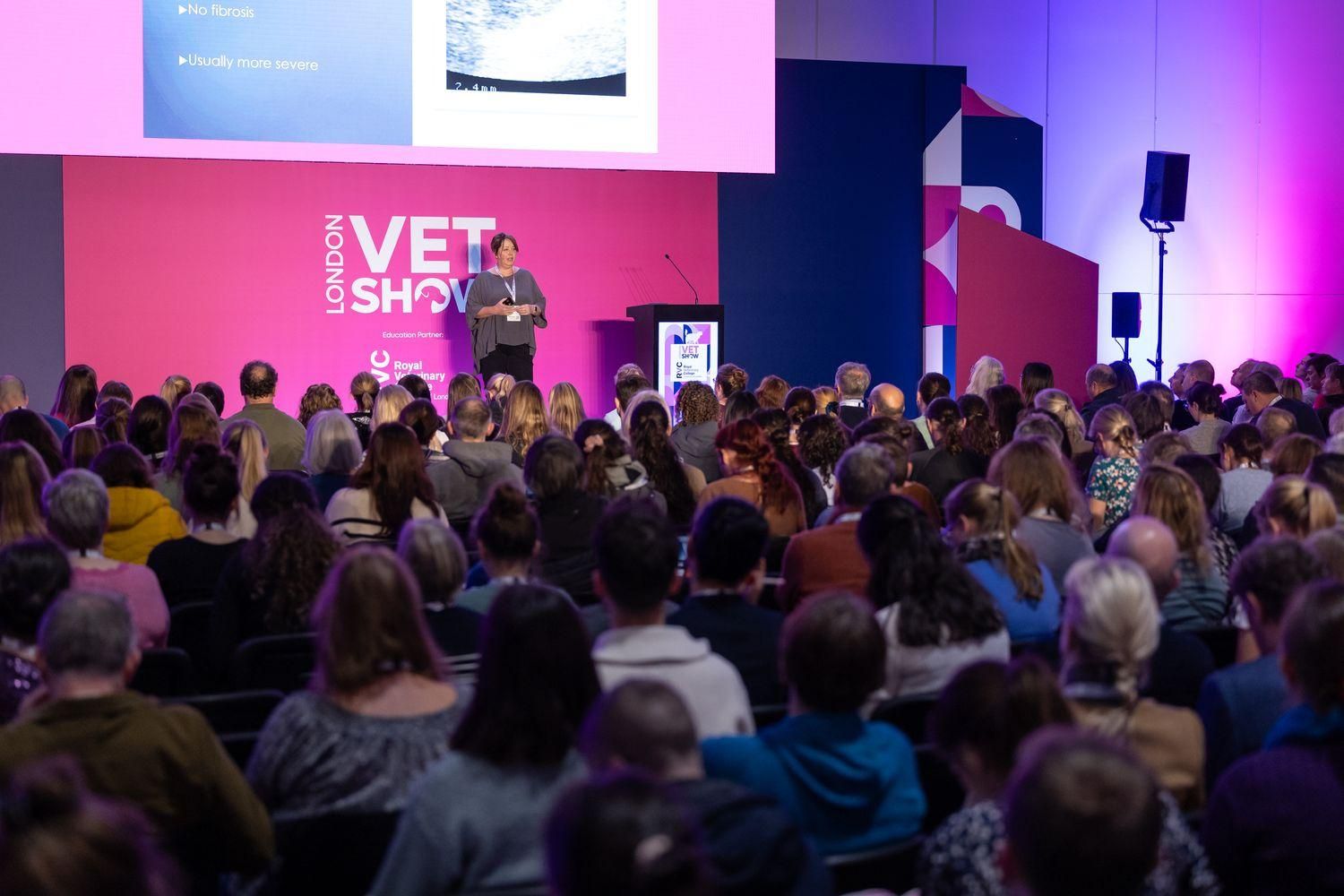 Veterinary professionals attending a clinical lecture at a previous London Vet Show.